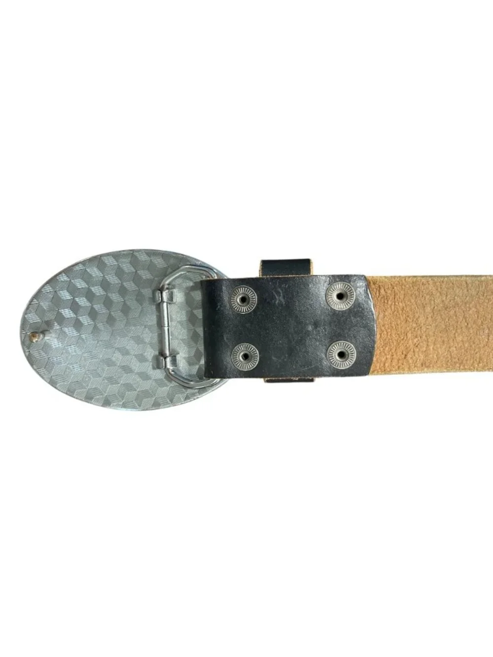 Ed Hardy by Christian Audigier Leather Belt Size S Tattoo Floral Rhinestone Y2K - Picture 6 of 9